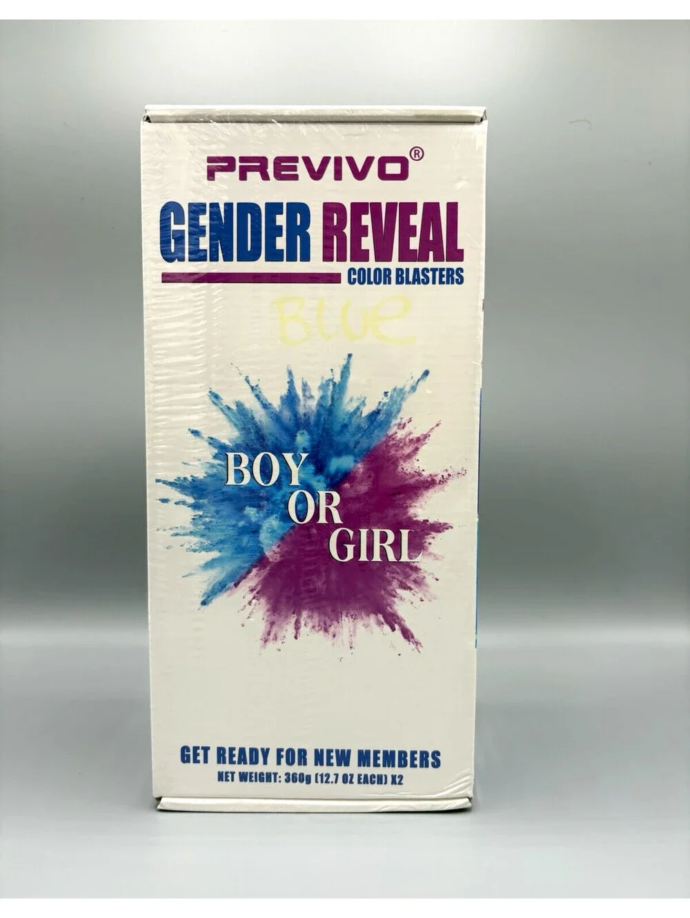 Previvo Gender Reveal Color Blaster Kit Colorblock Plastic (Blue)